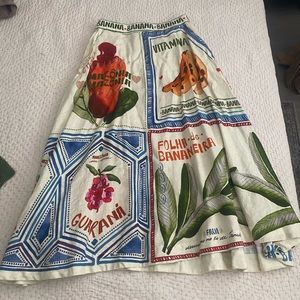 Farm Rio Our Stamps Skirt size small